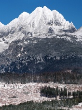 Vrcholy Vysokých Tatier v zime