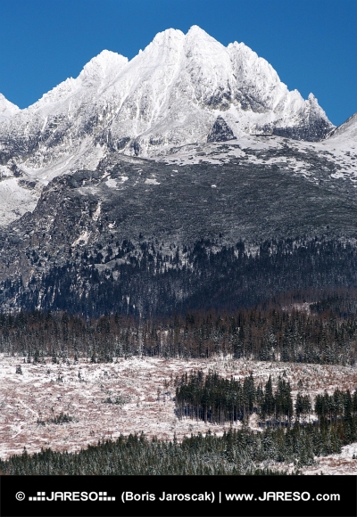 Vrcholy Vysokých Tatier v zime