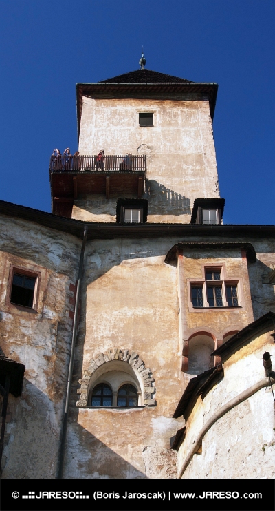 Veža a vyhliadkový balkón na Oravskom hrade